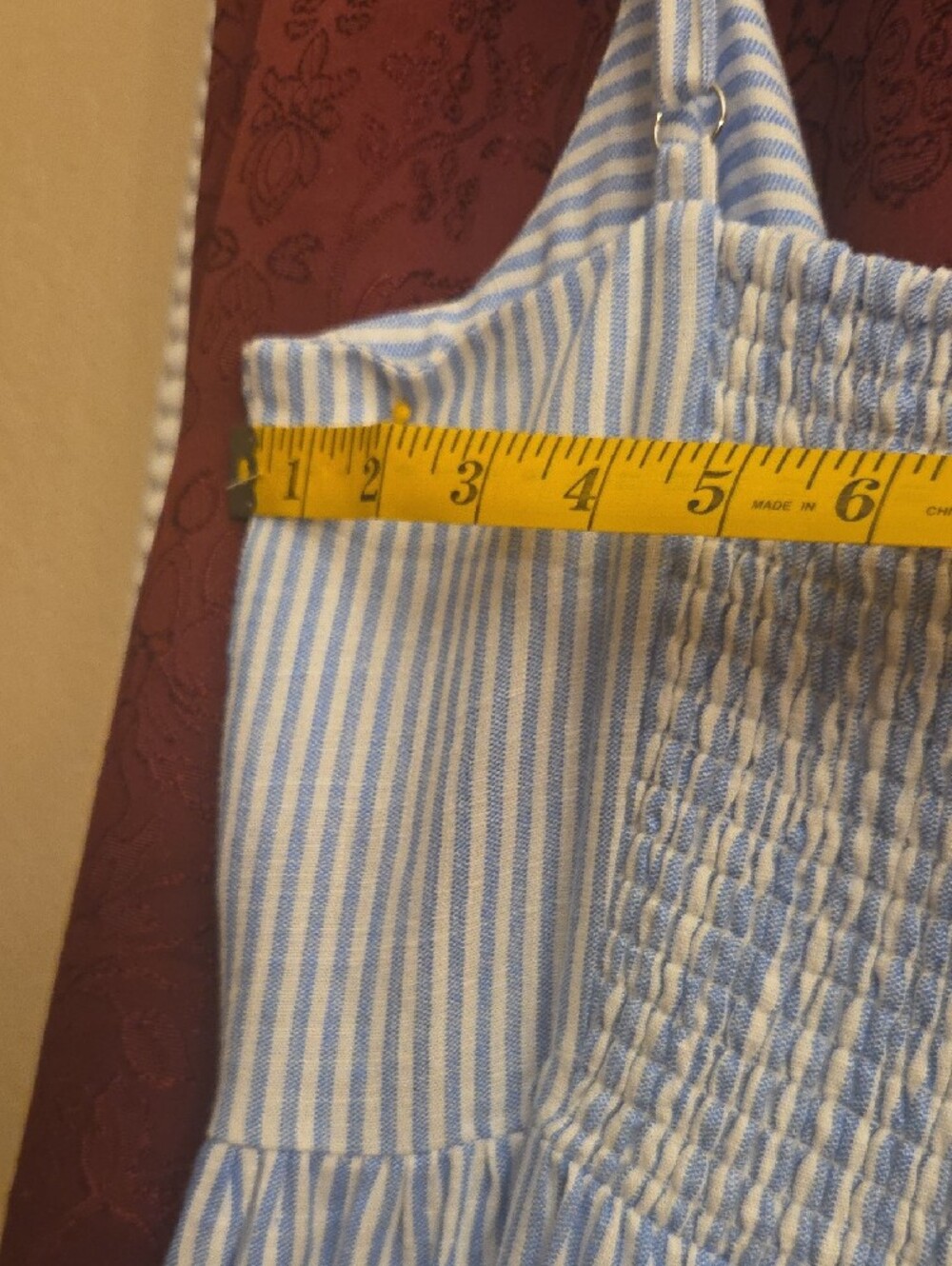 CECILIA NEW YORK Blue and White Striped Tie-Front Midi Sundress - Picture 13 of 16